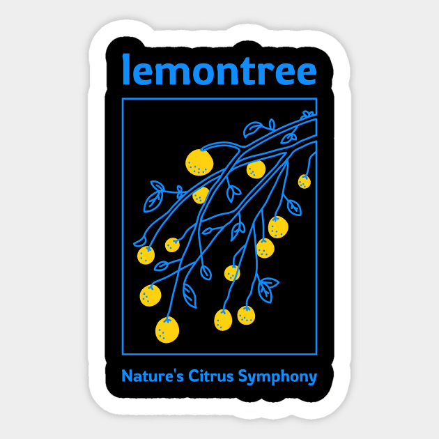 Lemon Tree Natures Citrus Symphony Sticker by Kamran Sharjeel